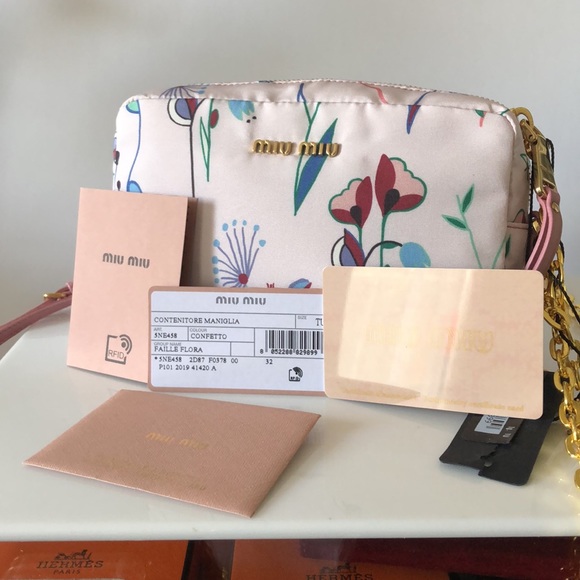 NEW Nylon Miu miu crossbody Bag wristlet - Picture 9 of 12